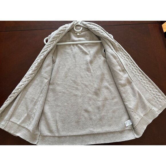 Talbots Wool Blend Open Front Sweater Vest with Cable Knit Details Size Small - Picture 11 of 11